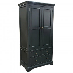 Cora Double Wardrobe Dark Grey Cora Double Wardrobe Dark Grey